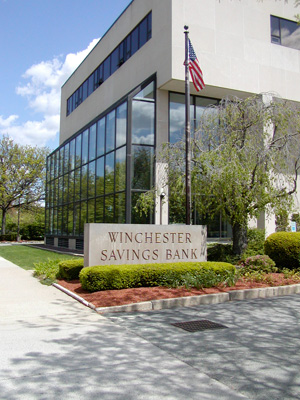 The Winchester Savings Bank main office at 661 Main Street in Winchester